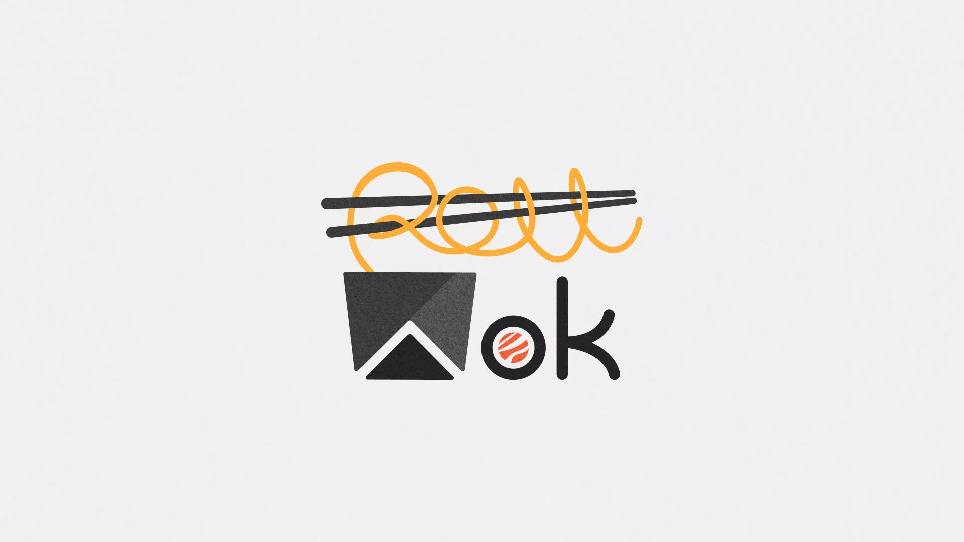 Разработка логотипа суши-бара «Roll Wok Club» в Долинске