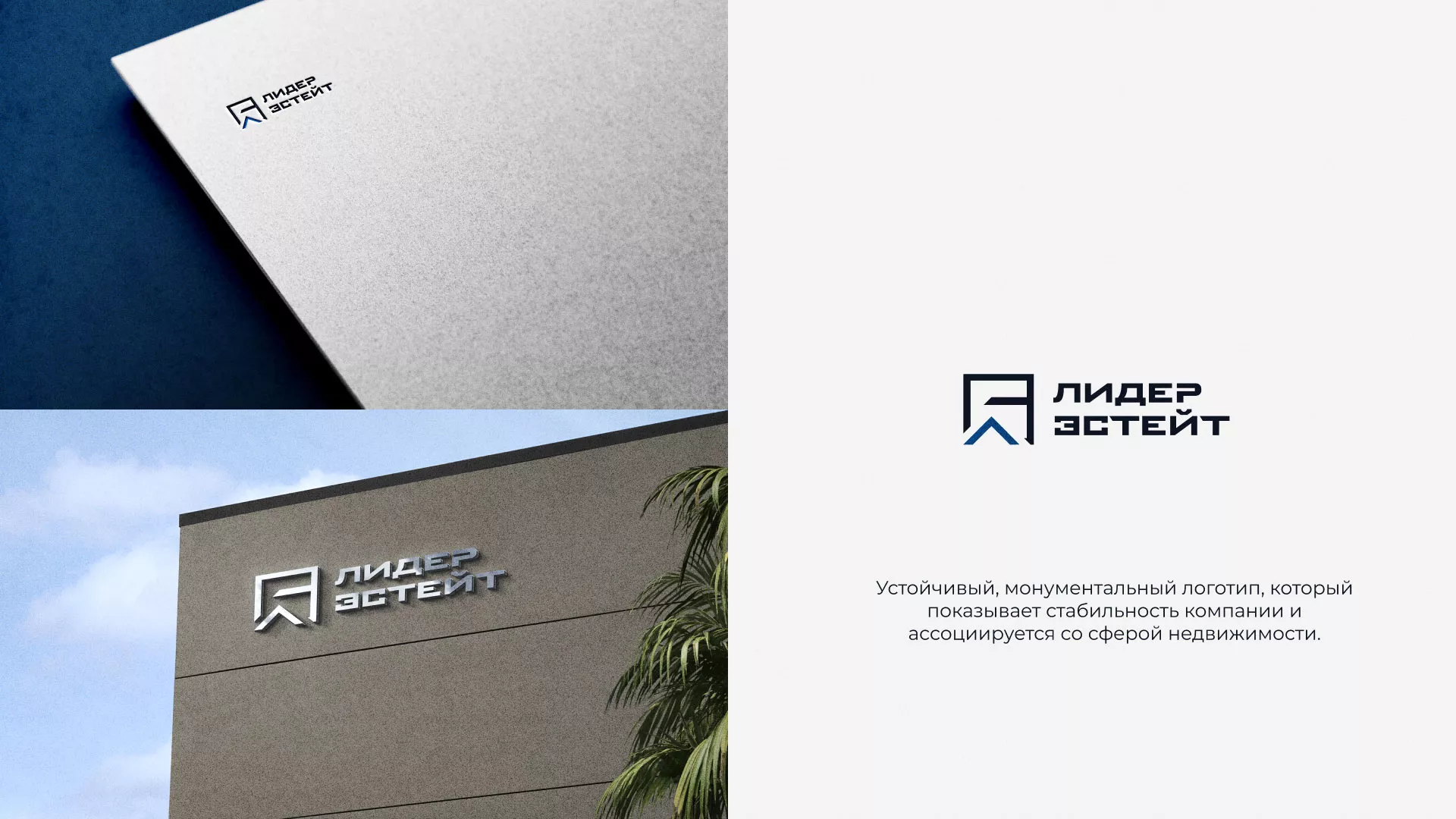 Разработка логотипа агентства недвижимости «Лидер Эстейт» в Долинске